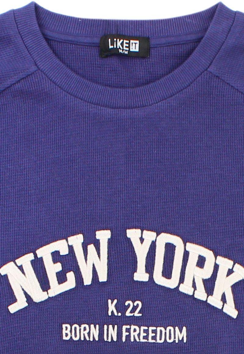 Polera teens niño m/ larga nordic 506-2