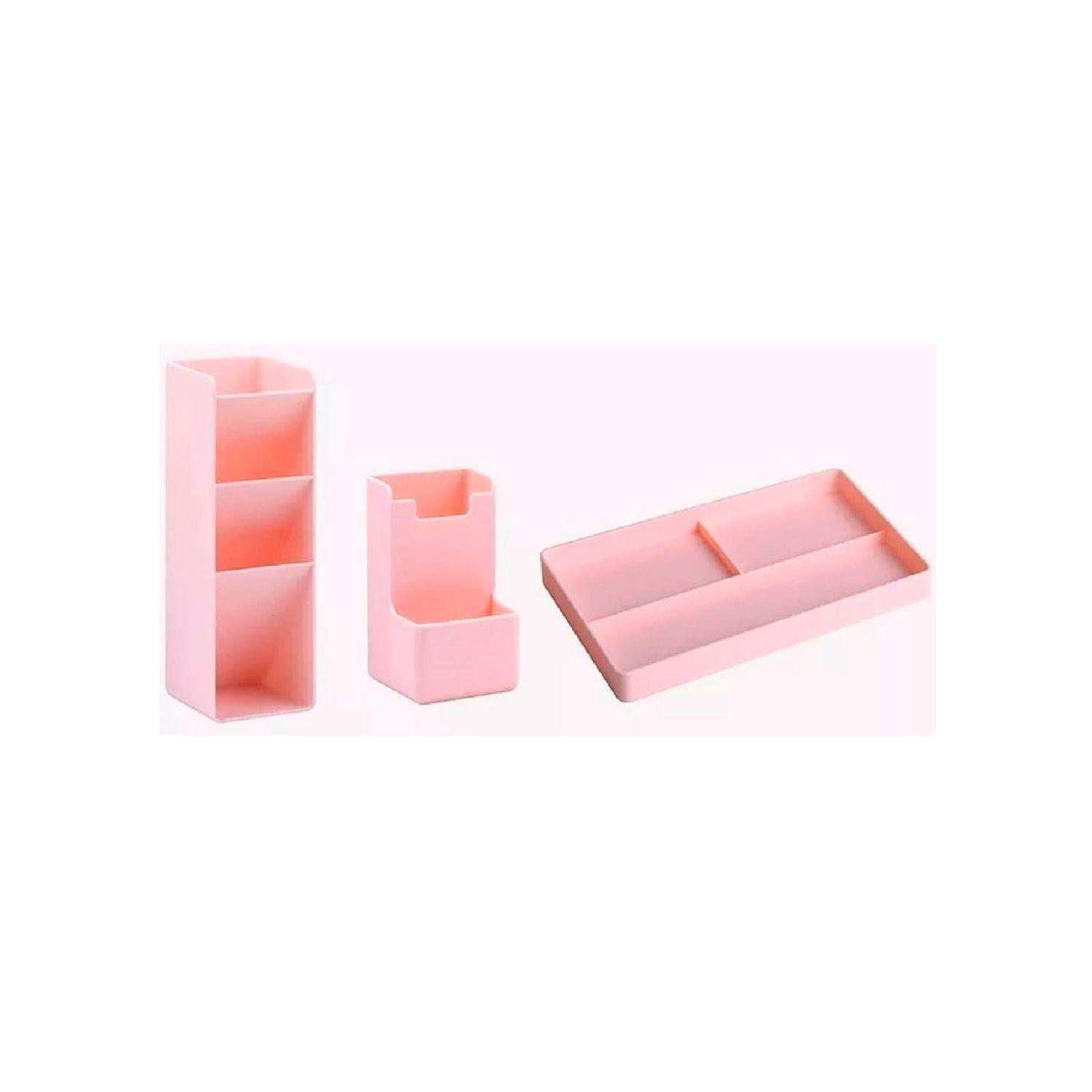 Organizador De Escritorio Portalápices Rosa-3