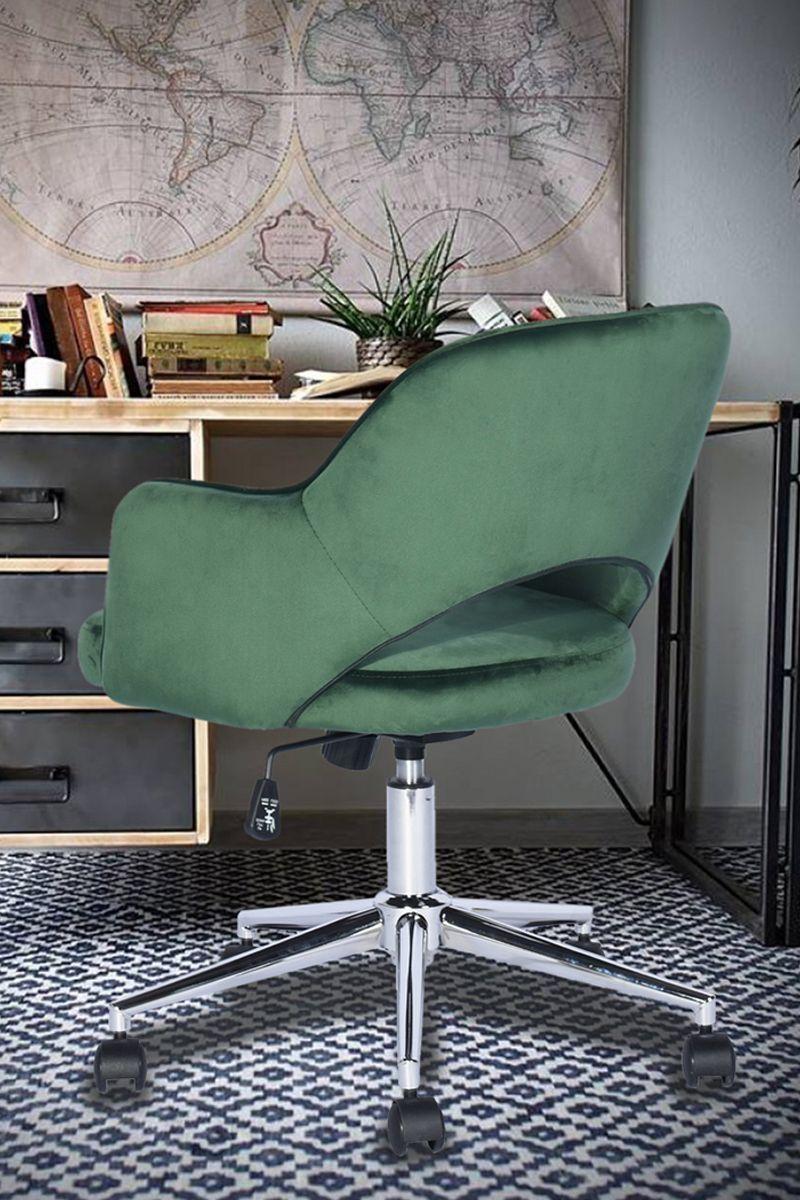 Silla Clarkson Escritorio Apoyabrazos Verde-5