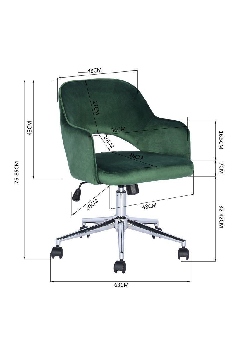 Silla Clarkson Escritorio Apoyabrazos Verde-2
