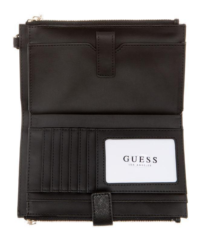 Billetera Guess Noelle Slg Dbl Zip Organizer Bla Negro Tu-2