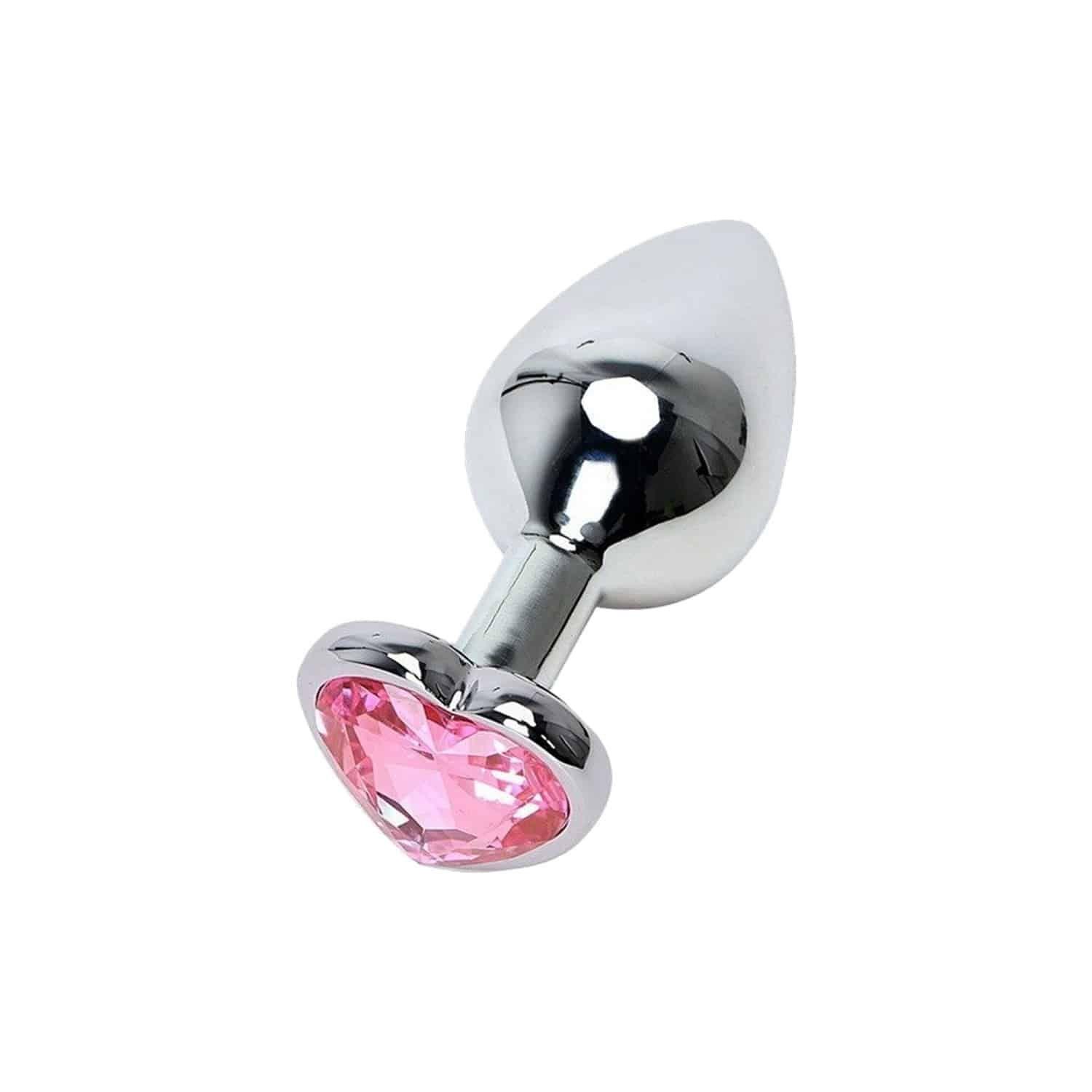 PLUG ANAL CORAZON ROSADO TALLA L-0