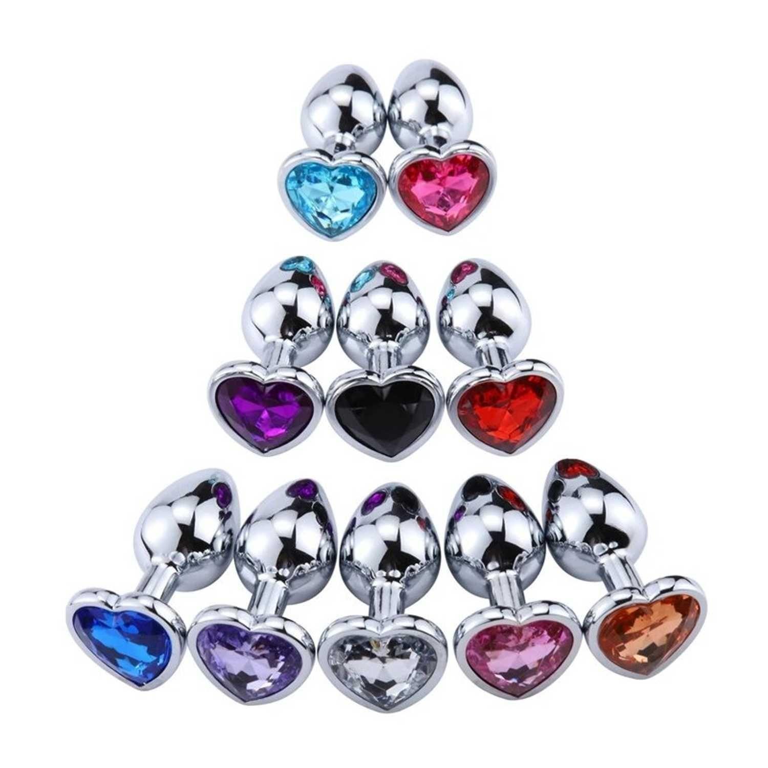 PLUG ANAL CORAZON ROSADO TALLA L-2