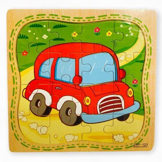 Puzzle Infantil Rompecabeza de 16 Piezas Cada Una AUTO-0