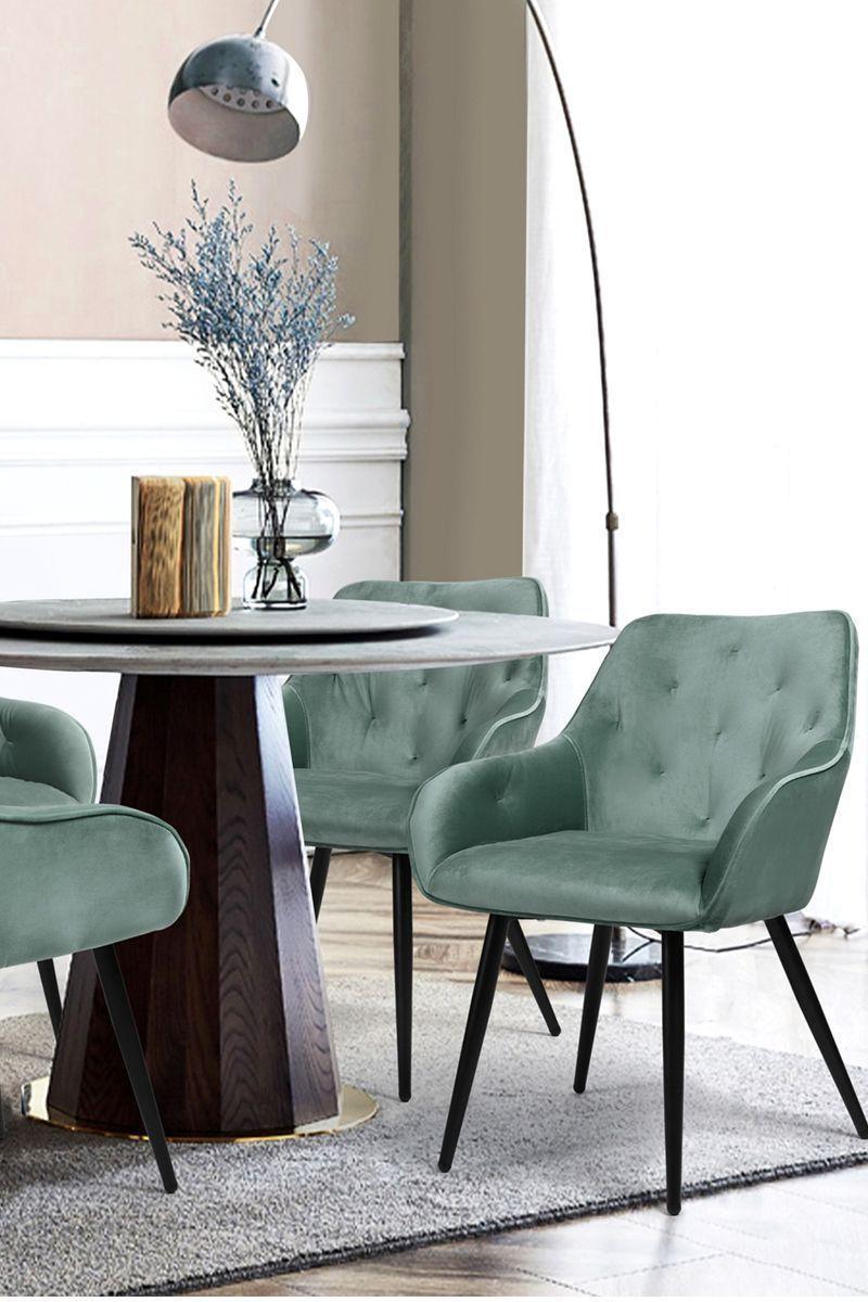 Sitial Chandler de Terciopelo Verde-5