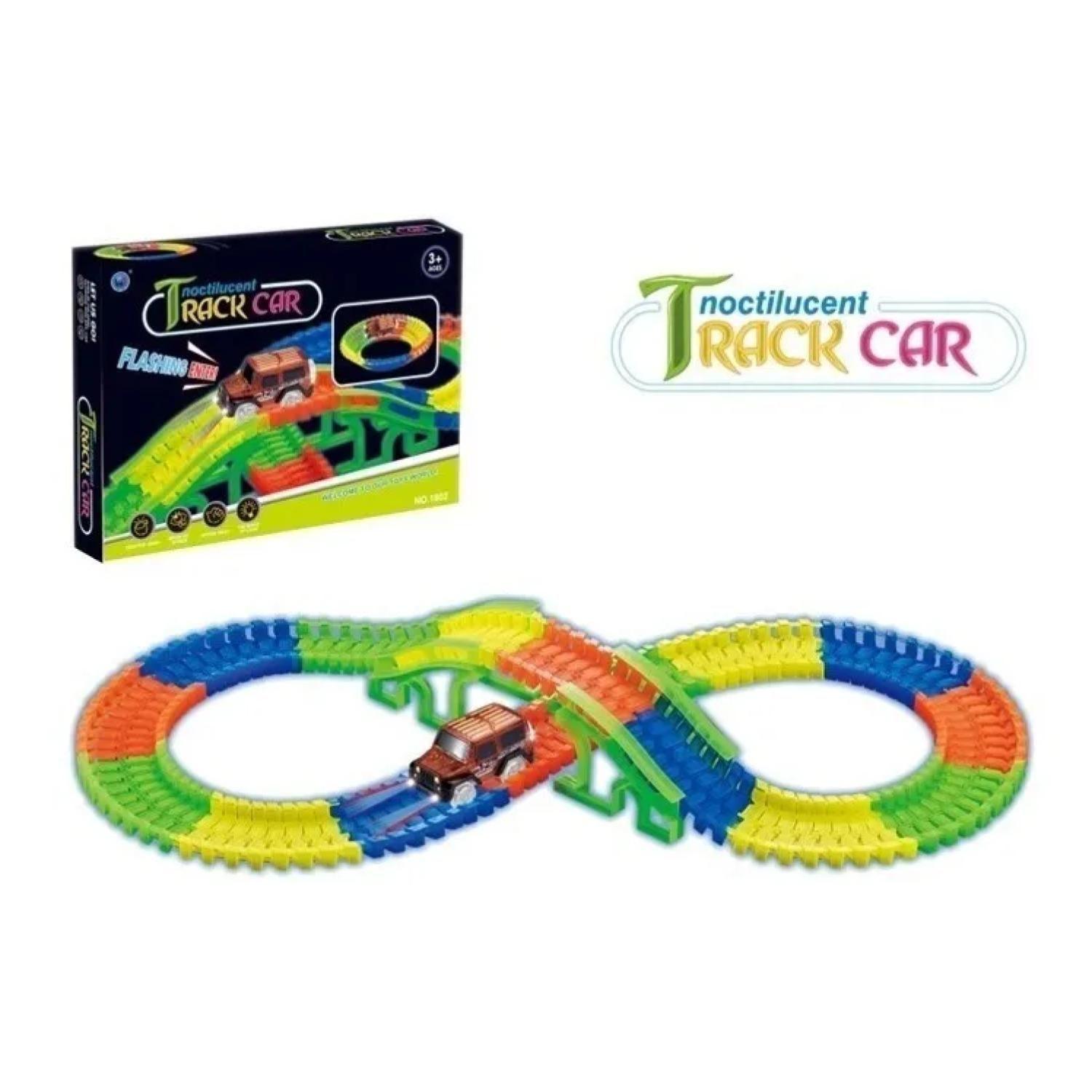 Juguete Pista De Autos Magica Luminosa 128 Piezas De Colores-3