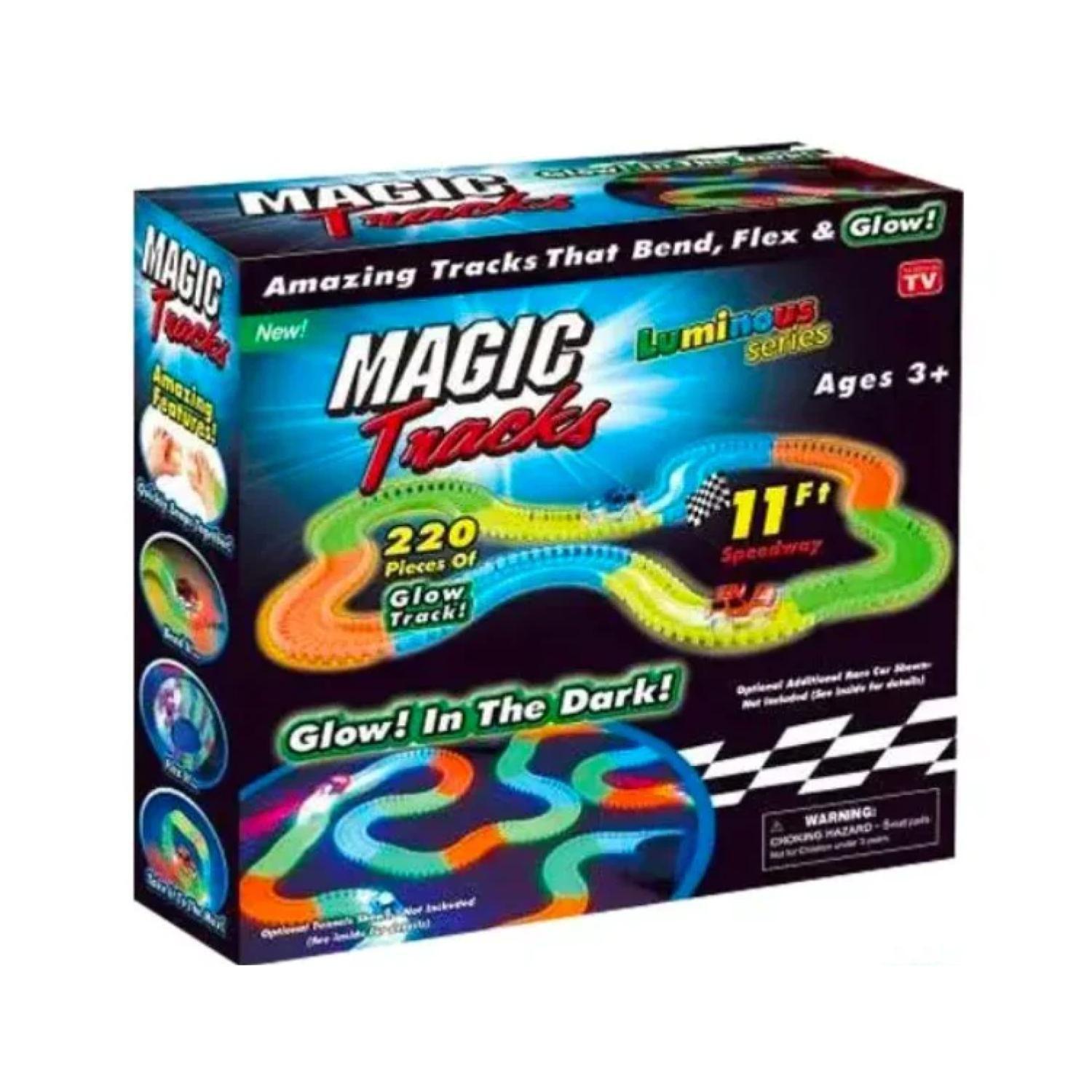 Juguete Pista De Autos Magica Luminosa 128 Piezas De Colores-0