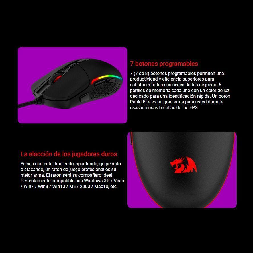 Mouse Gamer Redragon Invader M719-3