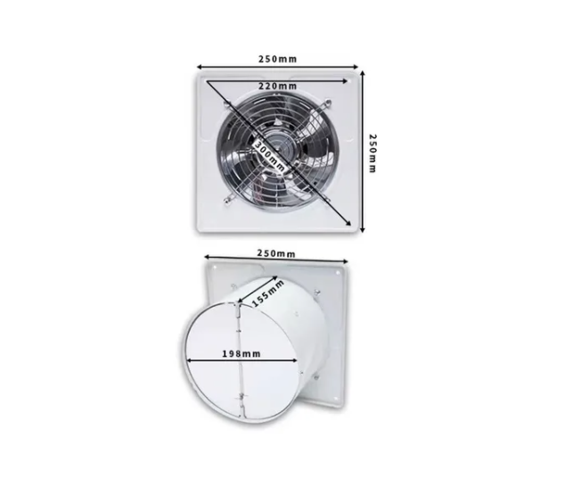 Extractor De Aire Metálico Industrial 8 Pulgadas 20cm 80w-2
