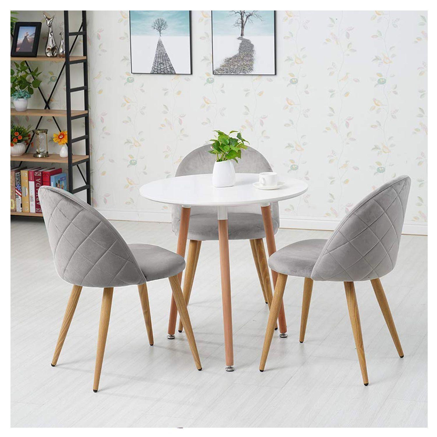 Silla Comedor Sitial Terciopelo Vintage Acolchada-4