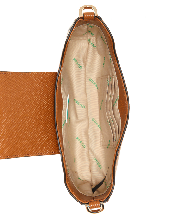 Cartera Guess Eco Ivy Top Zip Shoulder Cog Café-3