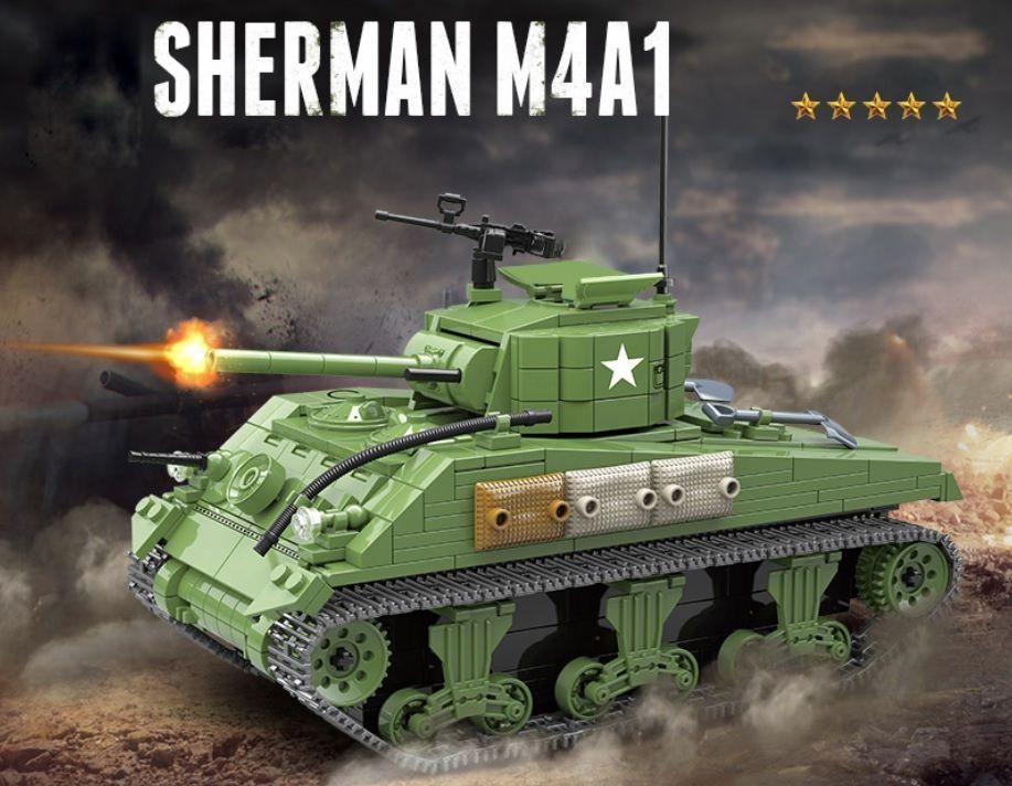 Tanque Segunda Guerra Mundial M4A1 Sherman USARMY-2