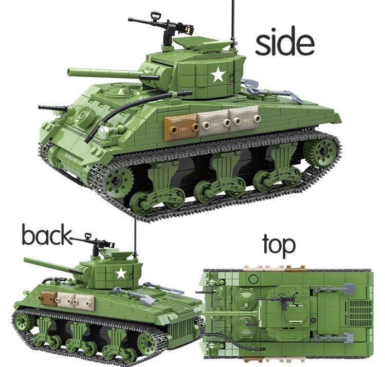 Tanque Segunda Guerra Mundial M4A1 Sherman USARMY-6