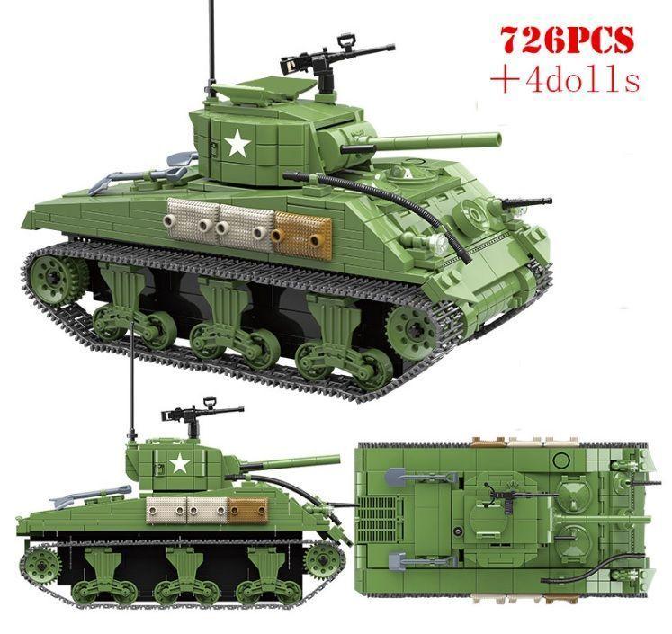 Tanque Segunda Guerra Mundial M4A1 Sherman USARMY-5