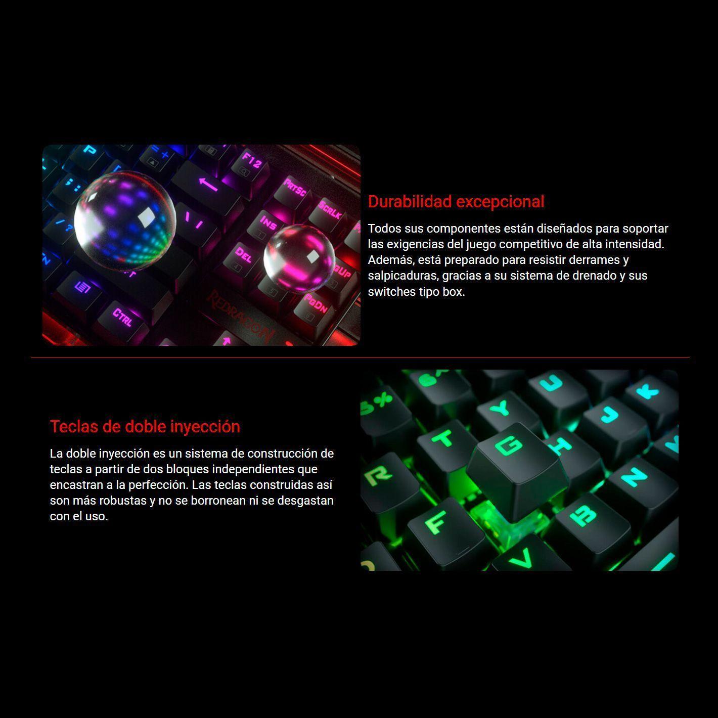 Teclado Gamer Mecánico Redragon Kumara K552 Rainbow-2