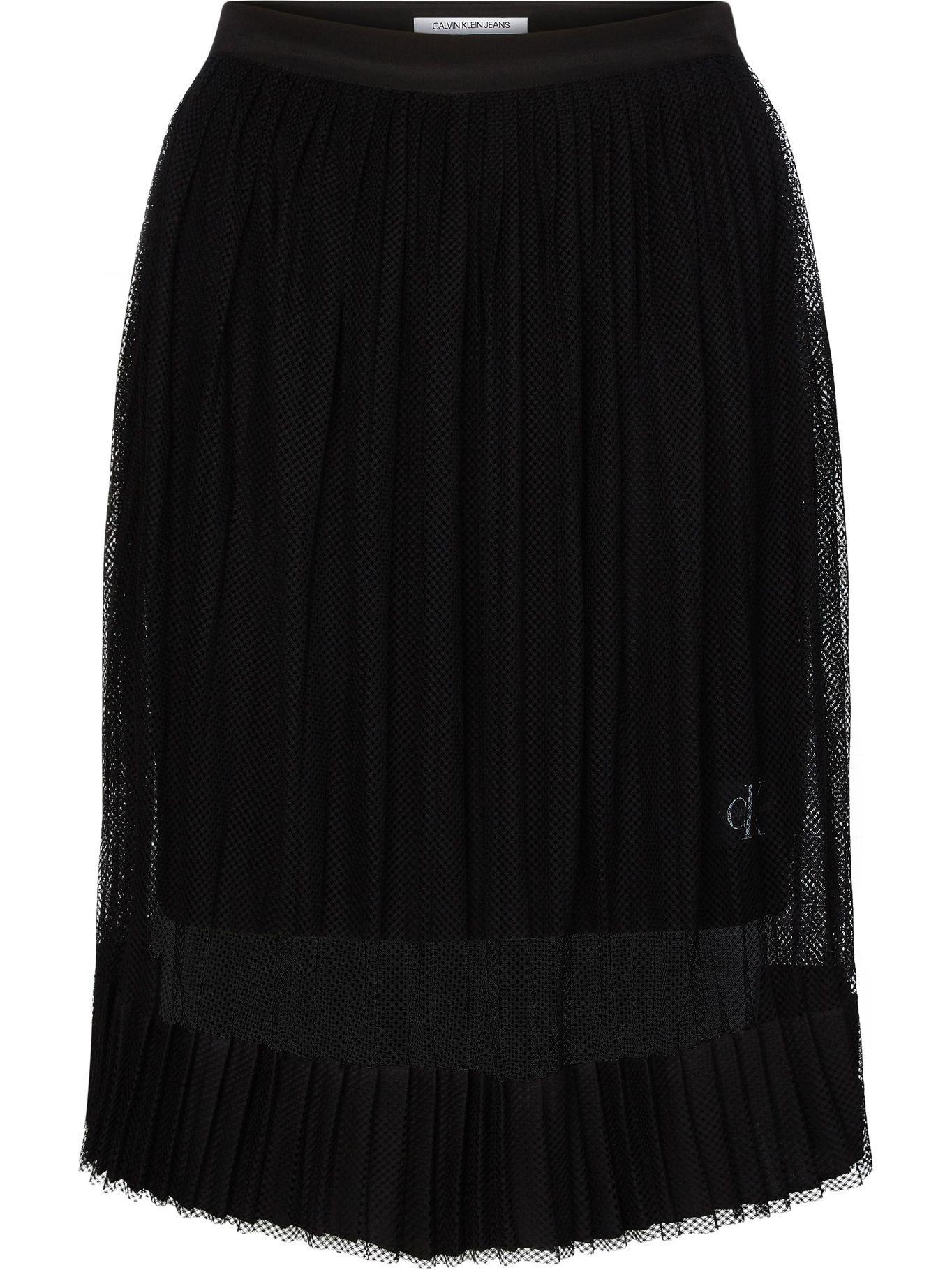 Falda Pleated Negro Calvin Klein-0