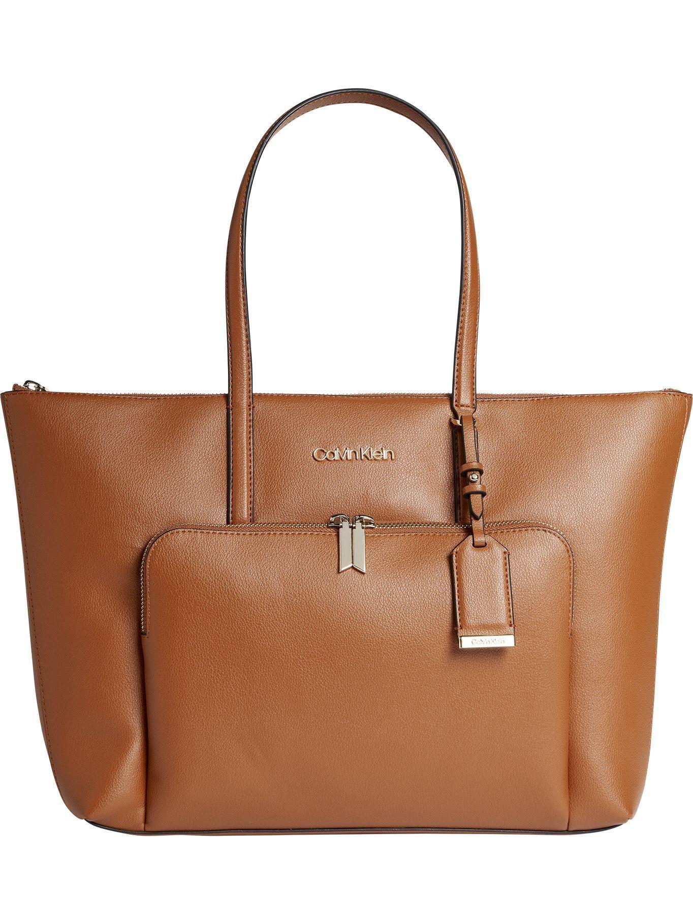Cartera Tote Ck Must Pocket Café Calvin Klein-0