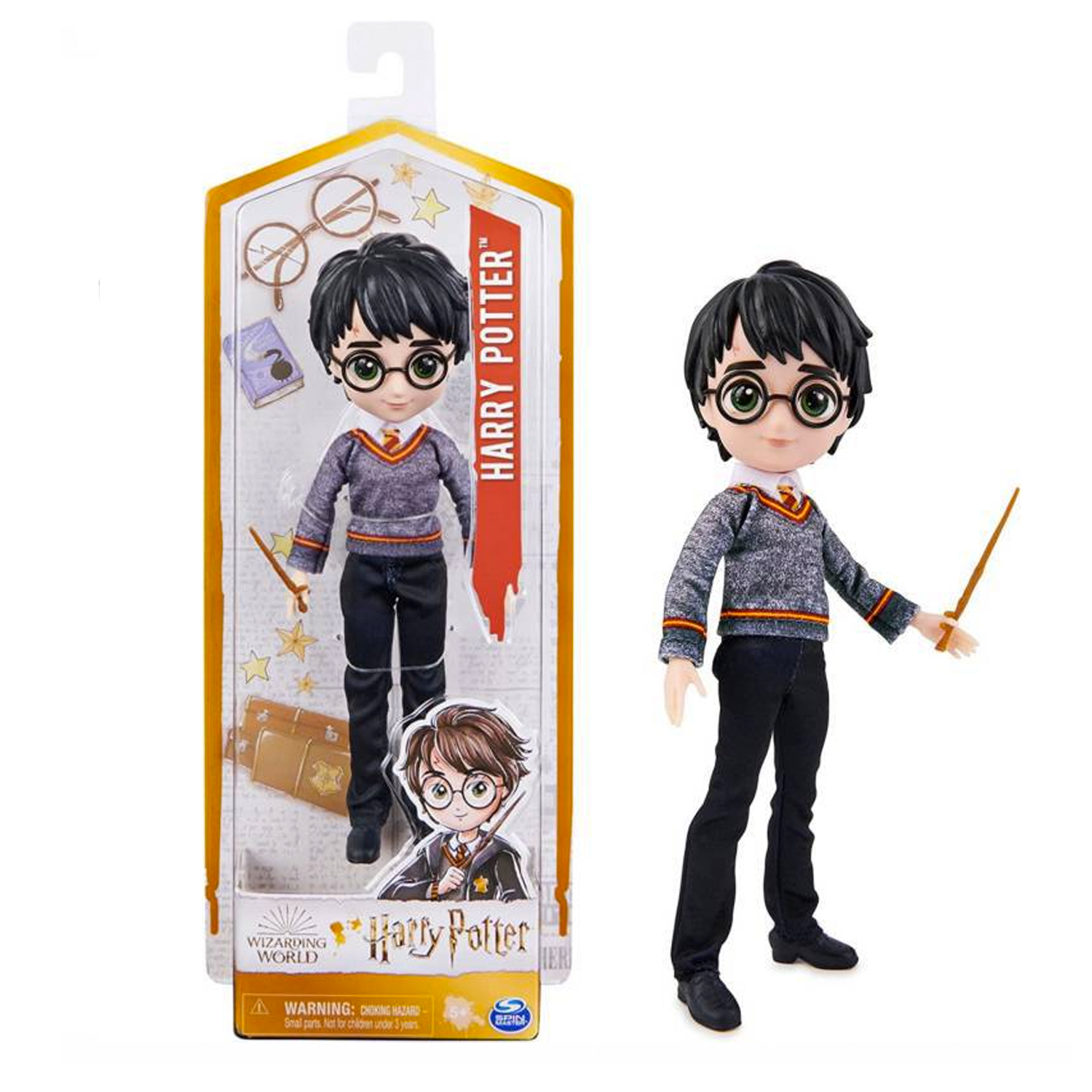 Muñeco Harry Potter 20 cm Articulado Incluye Varita-0