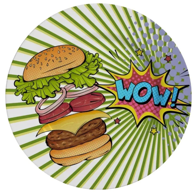 SET VAJILLA 8 PIEZAS BURGUER-4