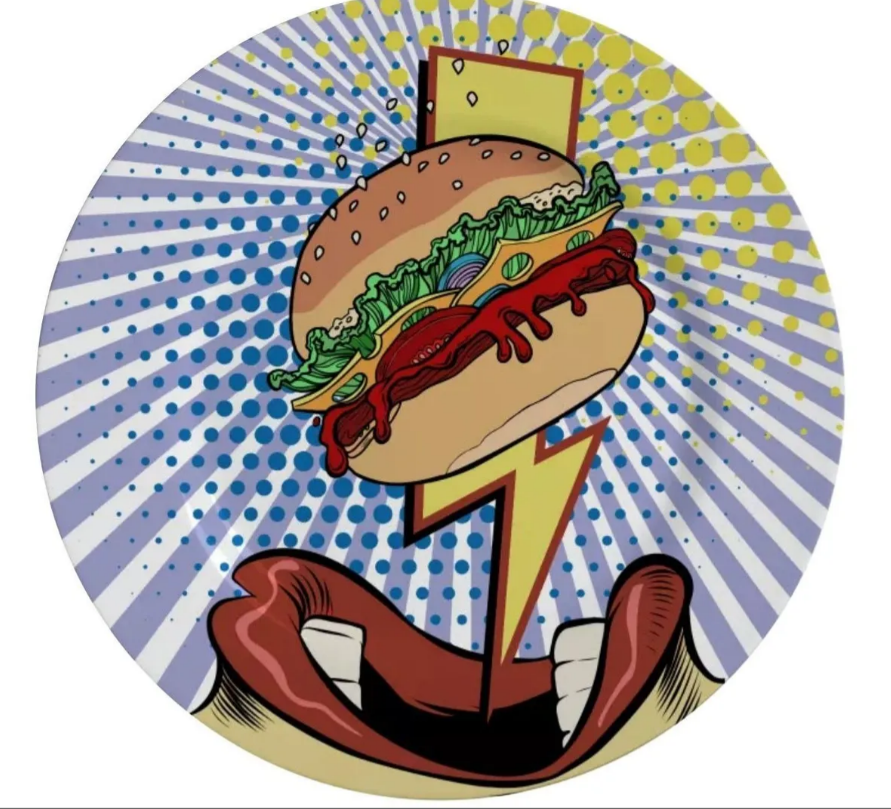 SET VAJILLA 8 PIEZAS BURGUER-2