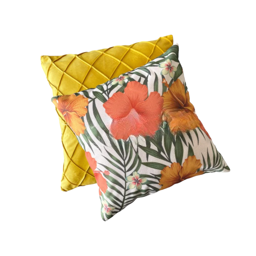 COMBO FUNDAS SELVA NARANJO AMARILLO X2-1