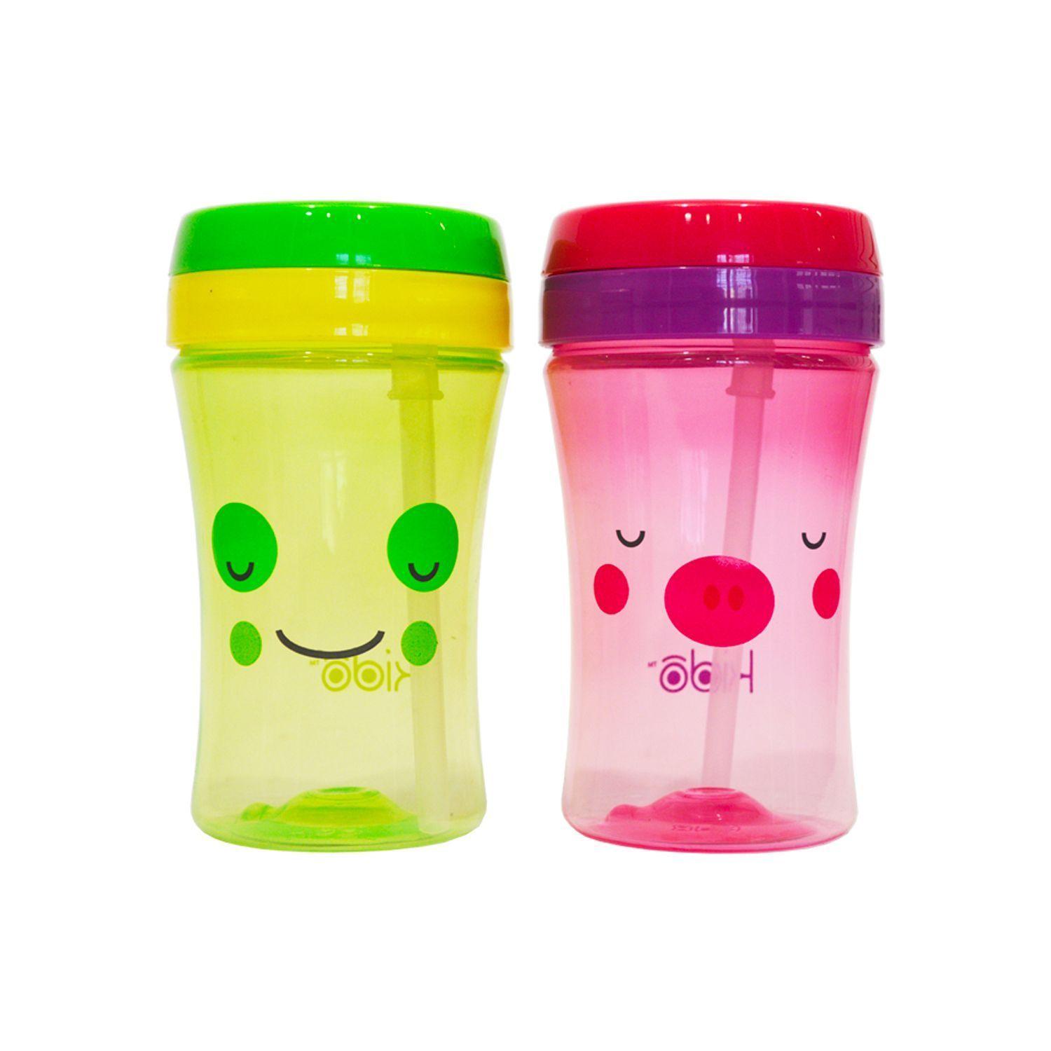 Vaso Twist Animal Collection 320 ml Azul - KIDO-4
