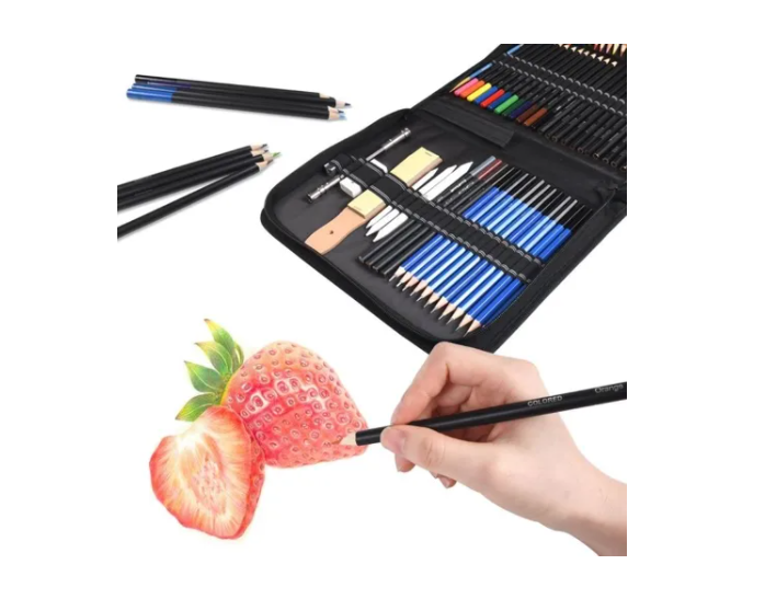 Estuche 72 Lápices De Colores Dibujo Profesional-5