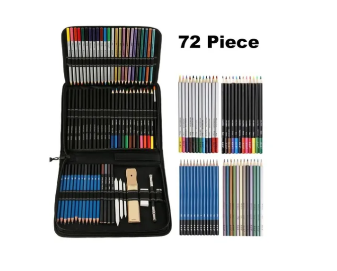 Estuche 72 Lápices De Colores Dibujo Profesional-2