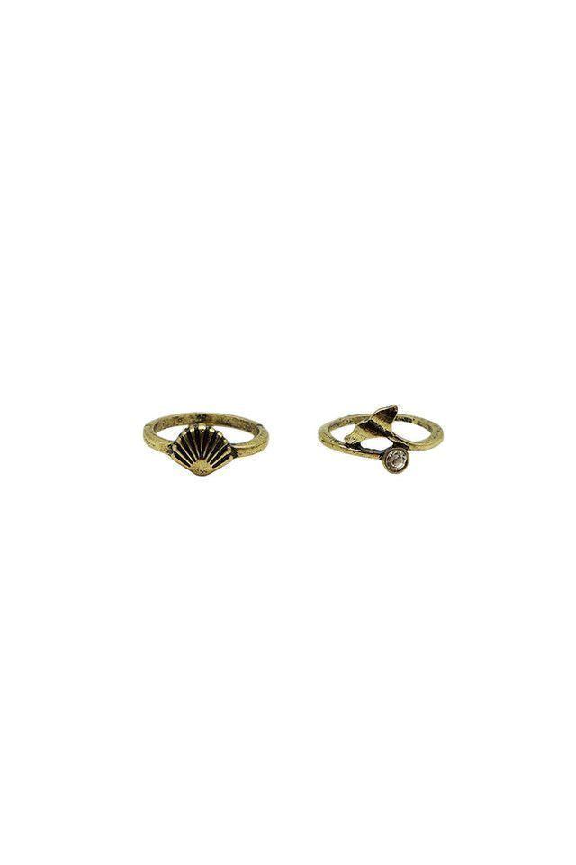 Anillo Set Dorado Black Nitro Tale Humana-0