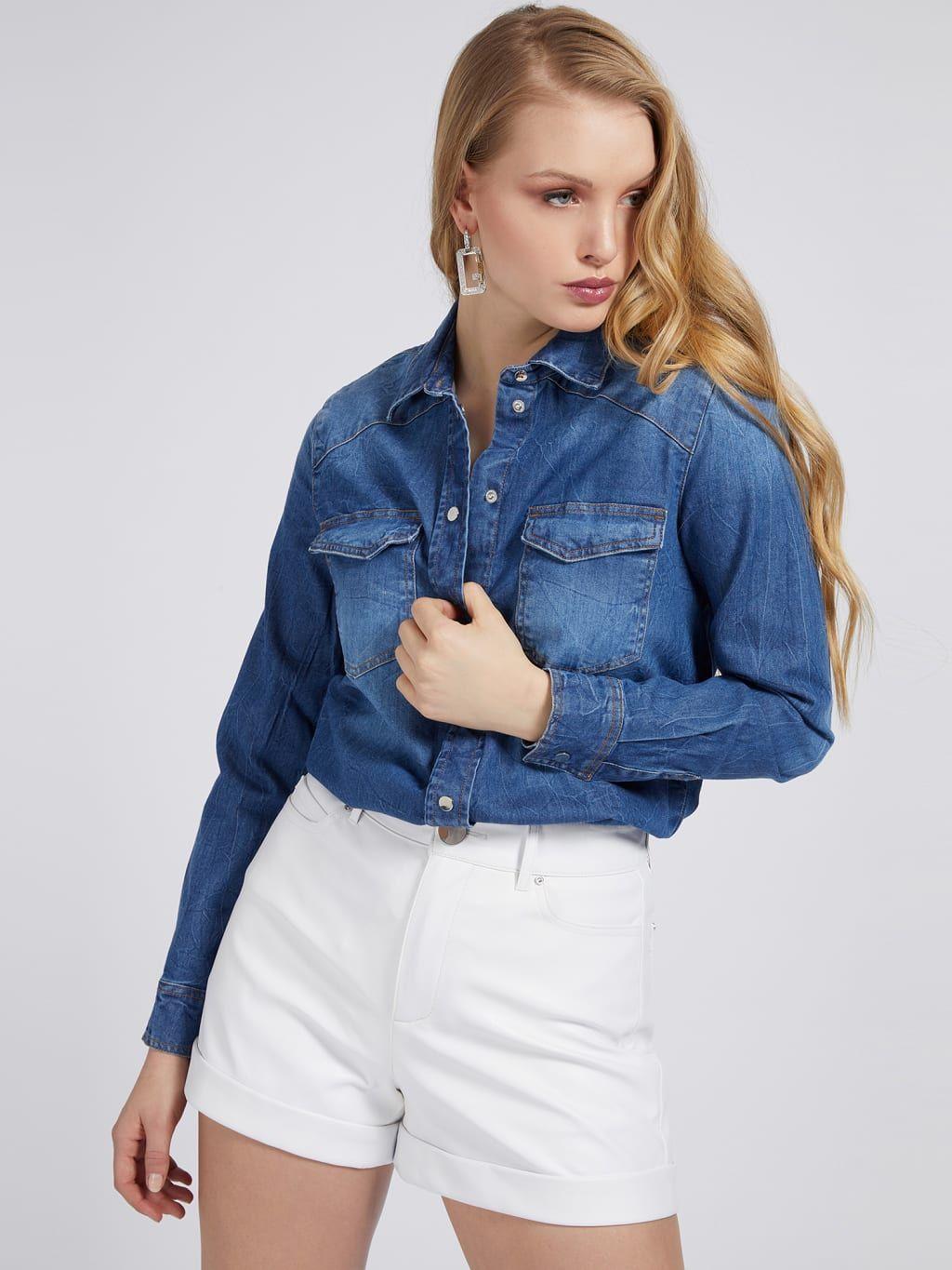 Camisa Guess Sexy Western Ls Shirt-0