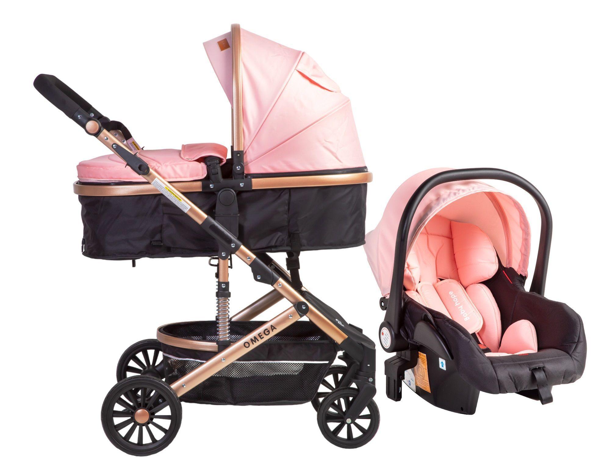 Coche Travel System Omega Pink-0