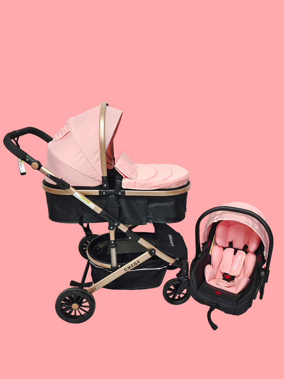 Coche Travel System Omega Pink-5