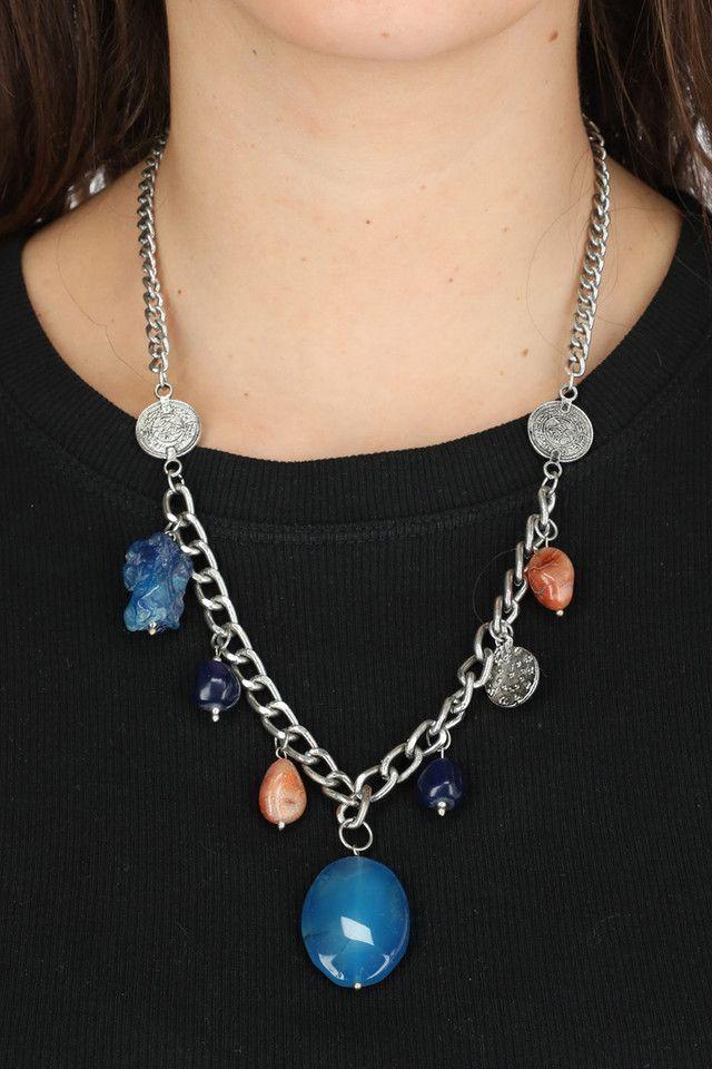 Collar Corto Plateado Sky Humana-1