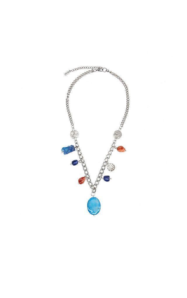 Collar Corto Plateado Sky Humana-0