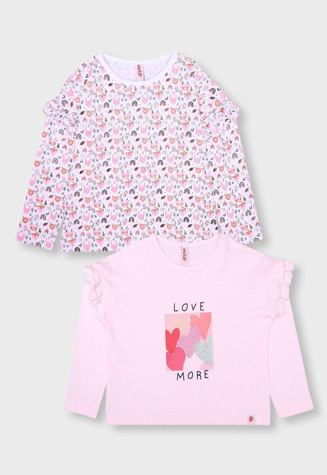 Set Poleras Niña Osito-0