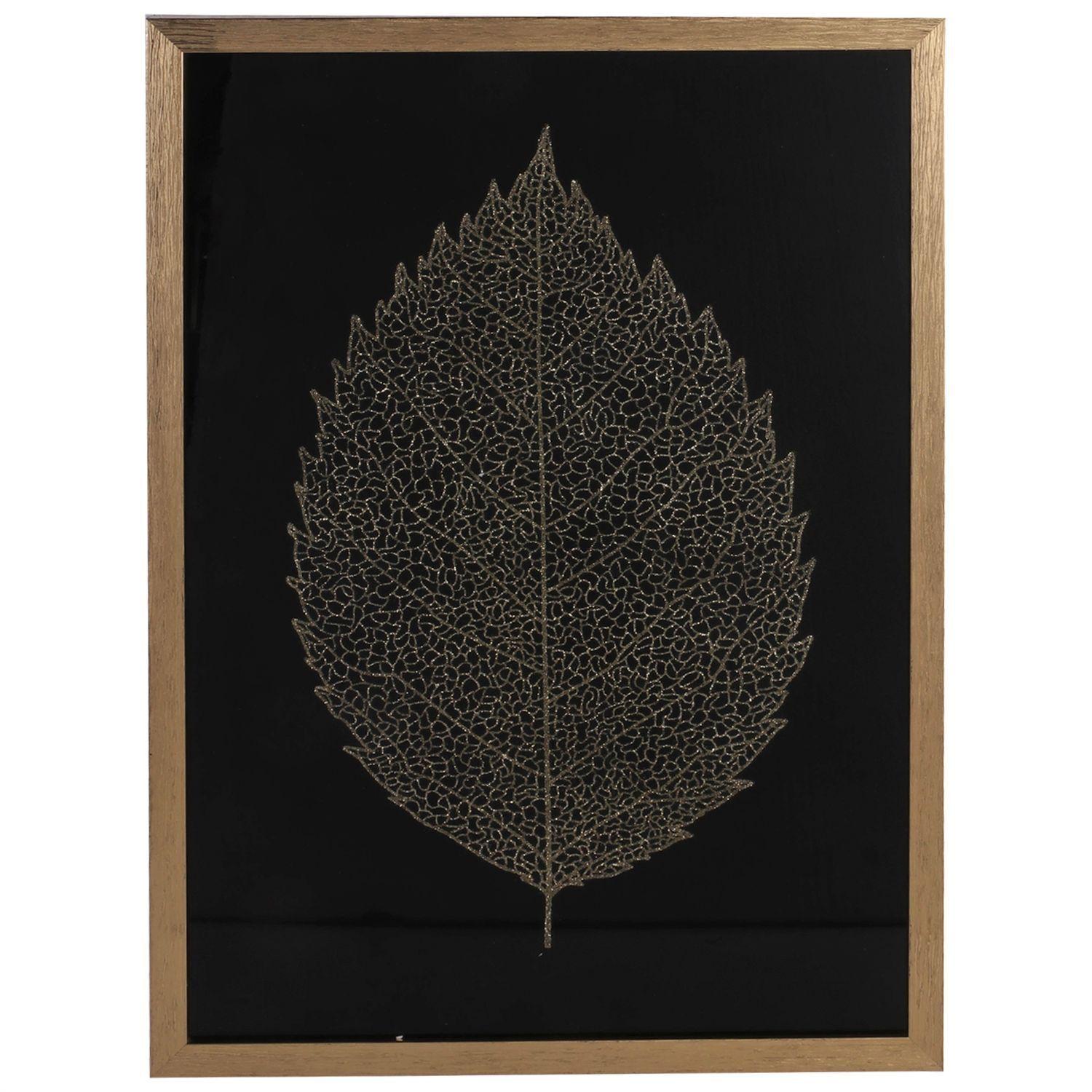 Cuadro Decorativo Hoja Ovada Gold 44x64-0