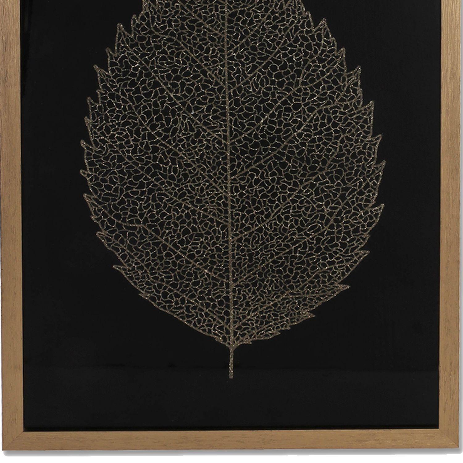 Cuadro Decorativo Hoja Ovada Gold 44x64-2