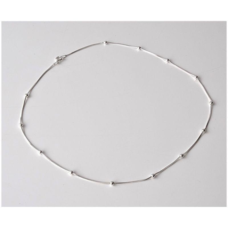 Cadena Con Puntos De Plata Fina - MABELITA-2