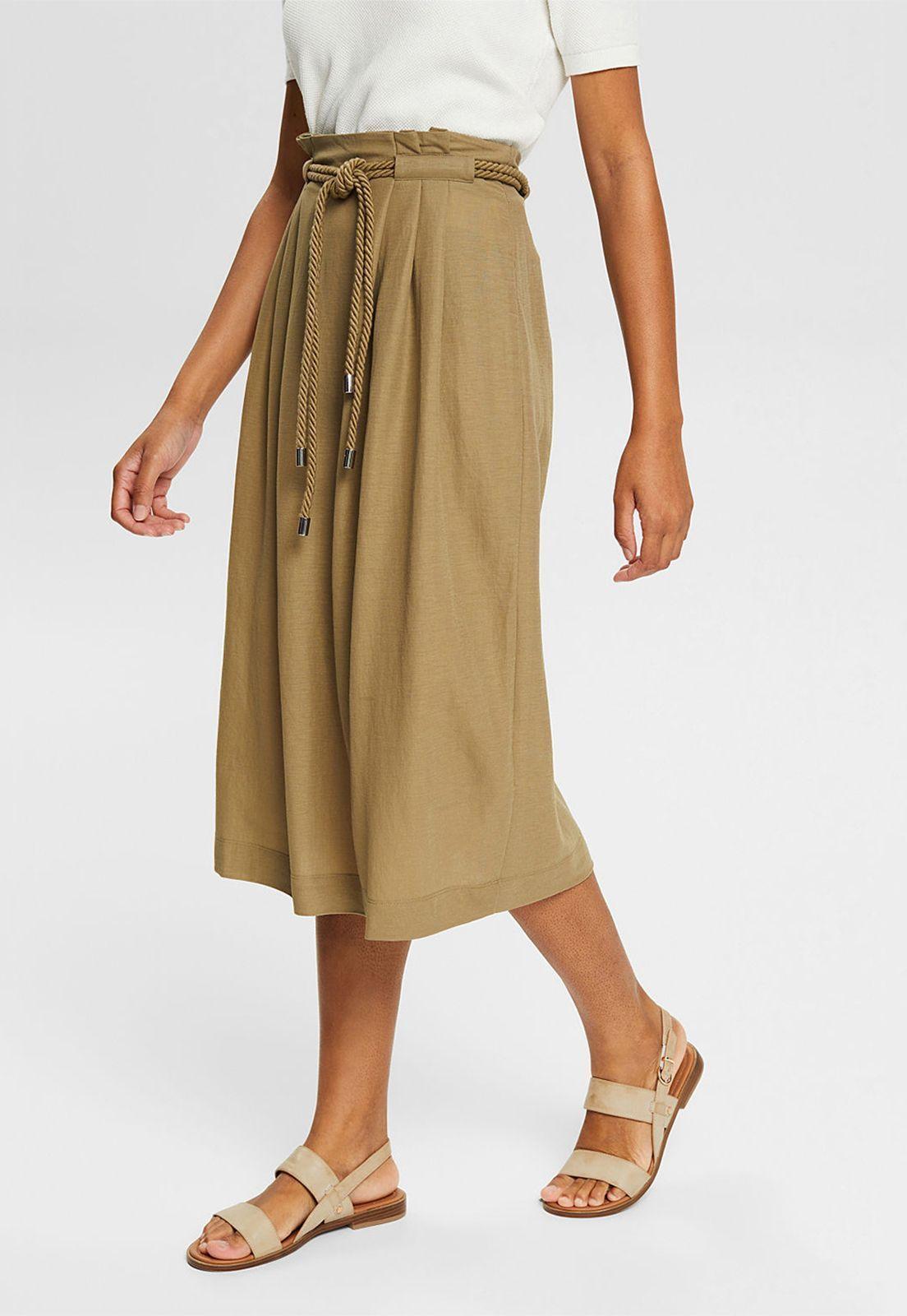 Falda Con Cordones, Lenzing™ Ecovero™ Esprit-3