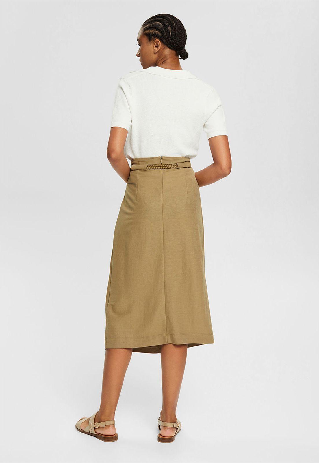 Falda Con Cordones, Lenzing™ Ecovero™ Esprit-1