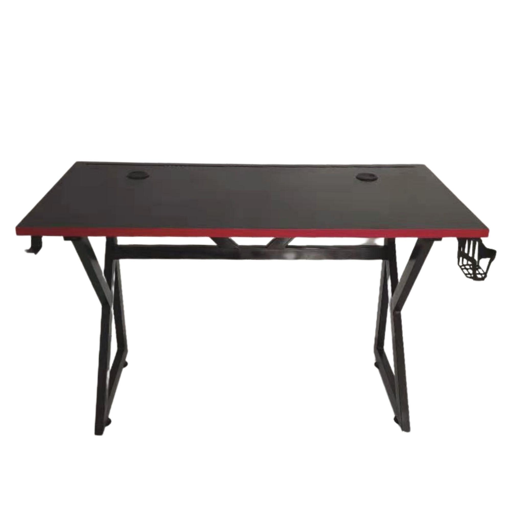 Escritorio Gamer K ROJO LUZ LED 130 CM patas de fierro  -1