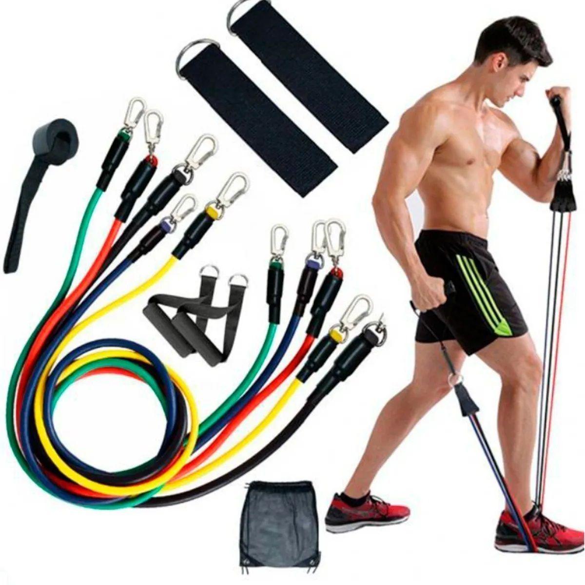 Set Bandas Elasticas Ligas Ejercicios 11 pzas-0