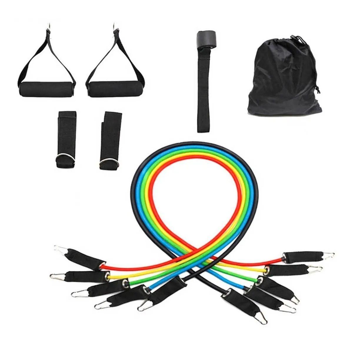 Set Bandas Elasticas Ligas Ejercicios 11 pzas-1