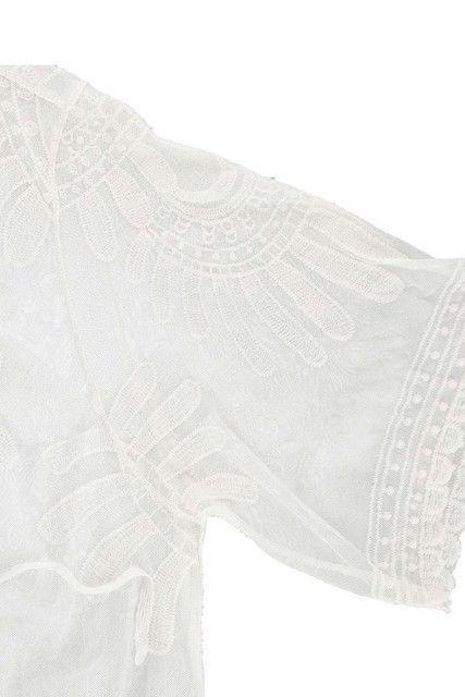 Kimono Blanco Trigal Flores Humana-2