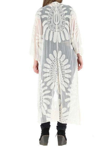 Kimono Blanco Trigal Flores Humana-1