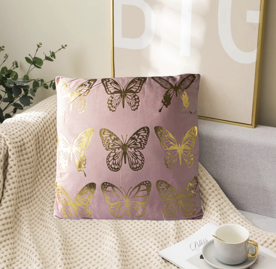 Set de 2 Cojines Terciopelo Spring Gris de 45cm x 45cm-2