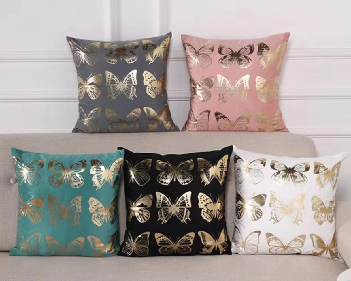 Set de 2 Cojines Terciopelo Spring Gris de 45cm x 45cm-3