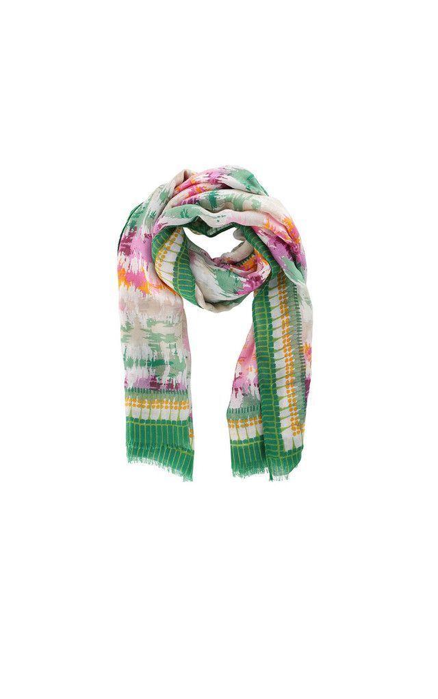 Pañuelo Estampado Tide Dye Verde Humana-0