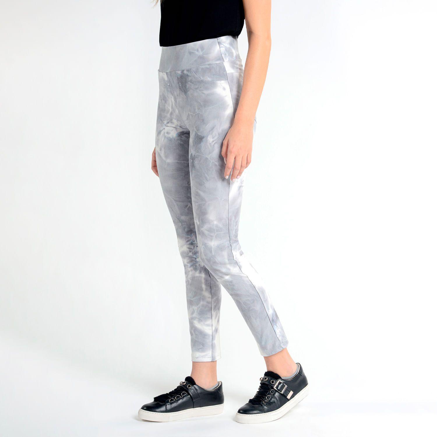 Legging Diseño Tie Dye De Viscosa gris Caffarena-2