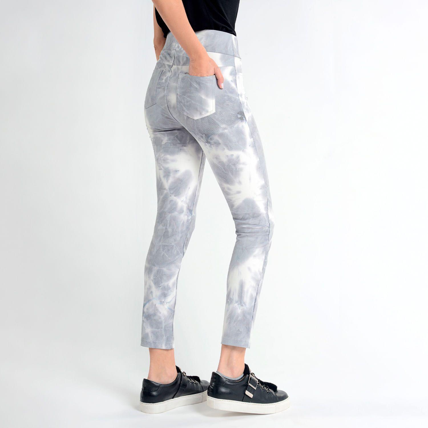 Legging Diseño Tie Dye De Viscosa gris Caffarena-3